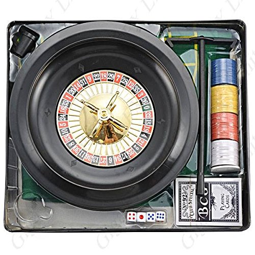 5 Game Set Roleta na Lata Jogos Roulette + Poker + Black Jack +